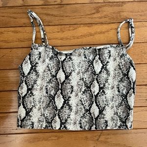 Snakeskin printed top size small